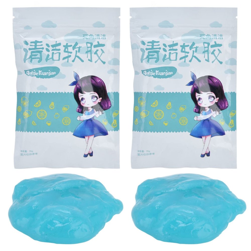 Tyenaza 2 Bag Cleaning Gel, Dust Cleaner Dusting Gadget for Automotive Air Vent Mobile Phone Laptop Keyboard