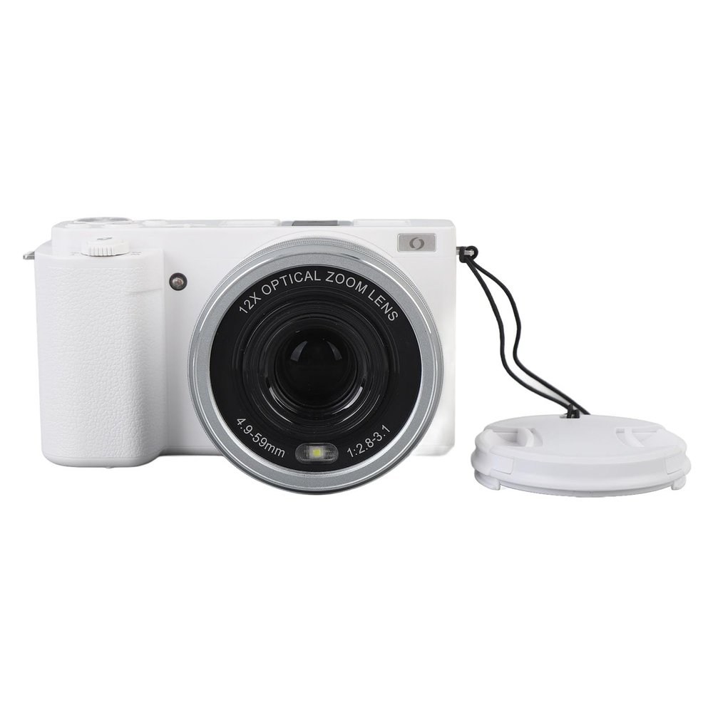 4K Digital Camera for Photography, 64MP Vlogging Camera Supports External Lights, 12X Digital Zoom 3 Inch Screen Vlogging Camera for Beginner