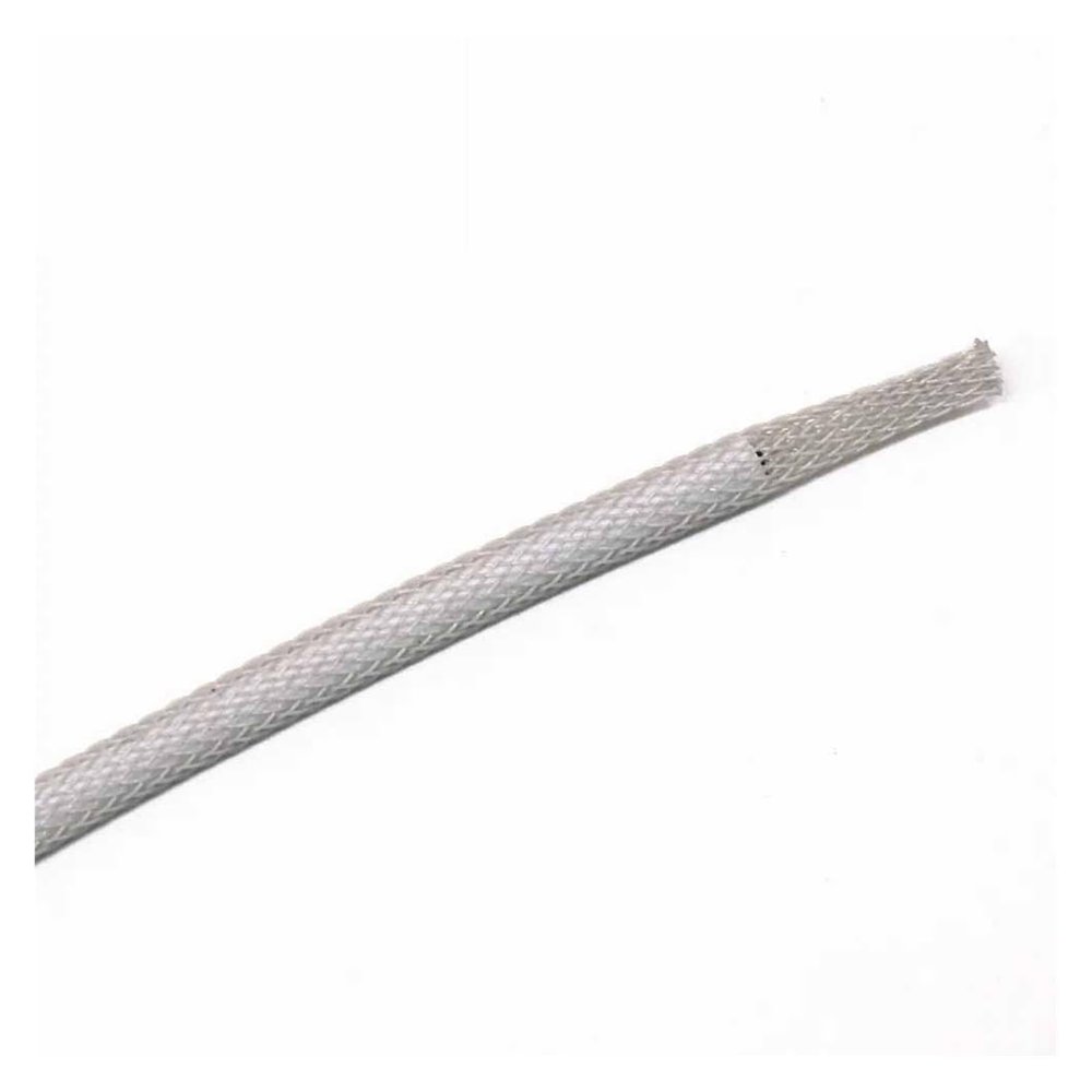 Chunsu 3mm 1/8" Single PET Braided Cable Sleeving for Keyboard Cable 10m Black, White Clear Green Purple(Light Gray)