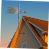 ABOOFAN 1set Weather Vane Roof Mount Bracket for Flagpoles Outdoor Tv Antennas and Sprinklers Multi-Purpose Mounting Pole Secure Installation and Pre-drilled view 3