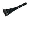 Chunsu 12VHPWR Power Cable 12+4/16Pin to 3x8Pin CPU/ATX/EPS Male PSU Cable for PSU 16awg(50,Carbon Purple) view 2