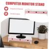 SECFOU Monitor Riser Drawer Increase The Elevated Computer Monitor Stand White Desktop Stand view 3