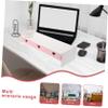 SECFOU Monitor Riser Drawer Increase The Elevated Computer Monitor Stand White Desktop Stand view 4