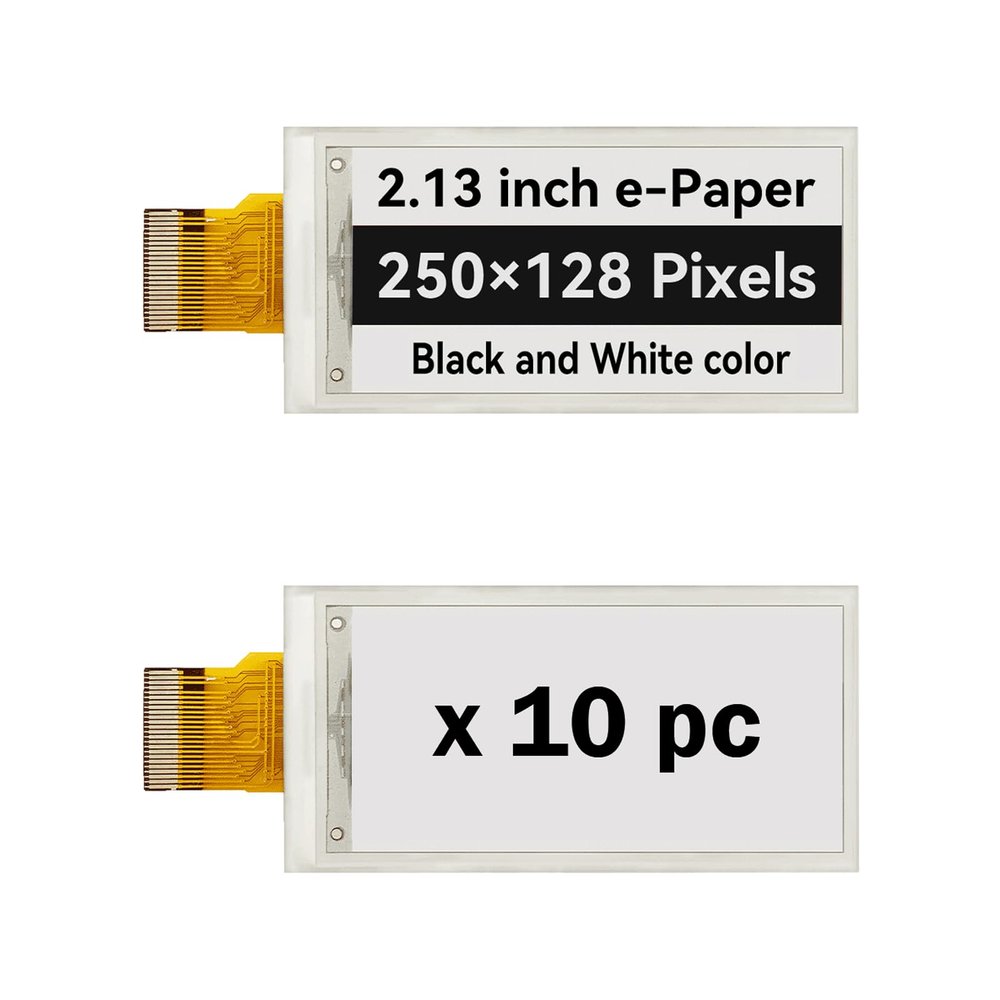 2.13 inch E-Paper Screen, Display Module, 2 Colors Electronic Ink Paper, Black+White (x10 pc)