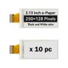 2.13 inch E-Paper Screen, Display Module, 2 Colors Electronic Ink Paper, Black+White (x10 pc) view 1