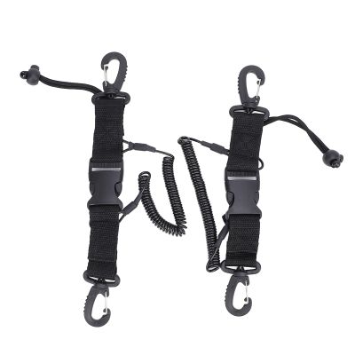 Nylon Rope Stainless Steel Core Coil Diving Lanyard, Quick Release Buckle Camera Dive Light for Scuba Photography Outdoor Fishing Hiking Camping