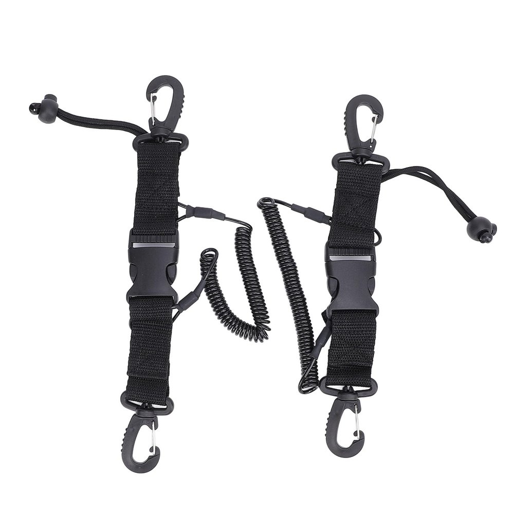 Nylon Rope Stainless Steel Core Coil Diving Lanyard, Quick Release Buckle Camera Dive Light for Scuba Photography Outdoor Fishing Hiking Camping