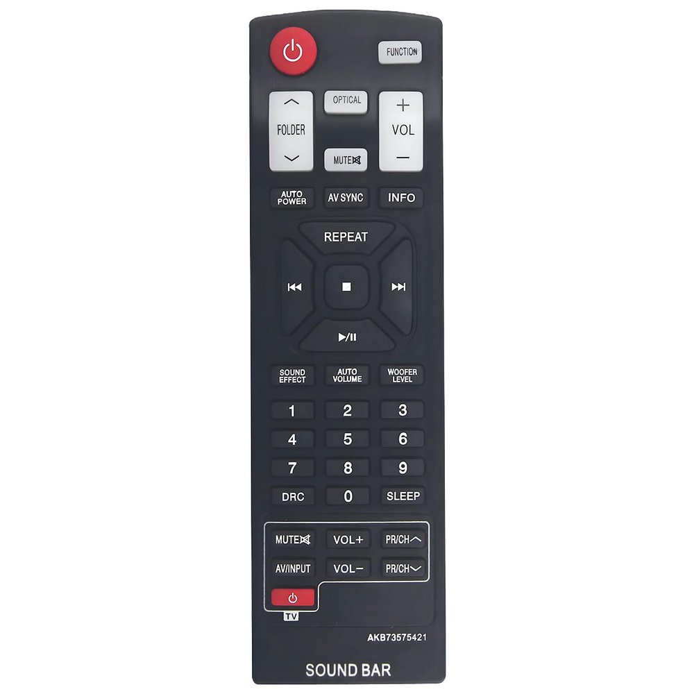 AKB73575421 Replacement Remote for LG Soundbar NB4530B NB4530A NB4540 NB4542 NB4543 NB5540A NBN36 LAP440W NB4530B NB3532A NB3530A NB3531A NB3520A2 NB3520ANB NB3530ANB NB4532B