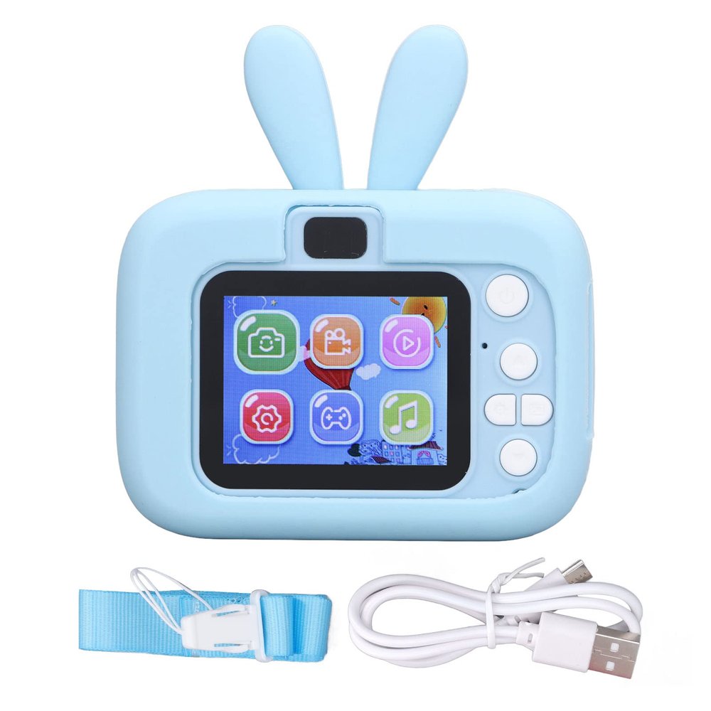 Gavigain Kids Camera 20MP HD Photo and Video, Selfie Camera with Fun Effects, 1080P Video, Games and Memory Card, Rechargeable Digital Camera for Children (Blue)