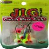 K&E STOPPER LURES JIG Heads / 1/4 OZ/Glow Assorted Colors 5PK view 1