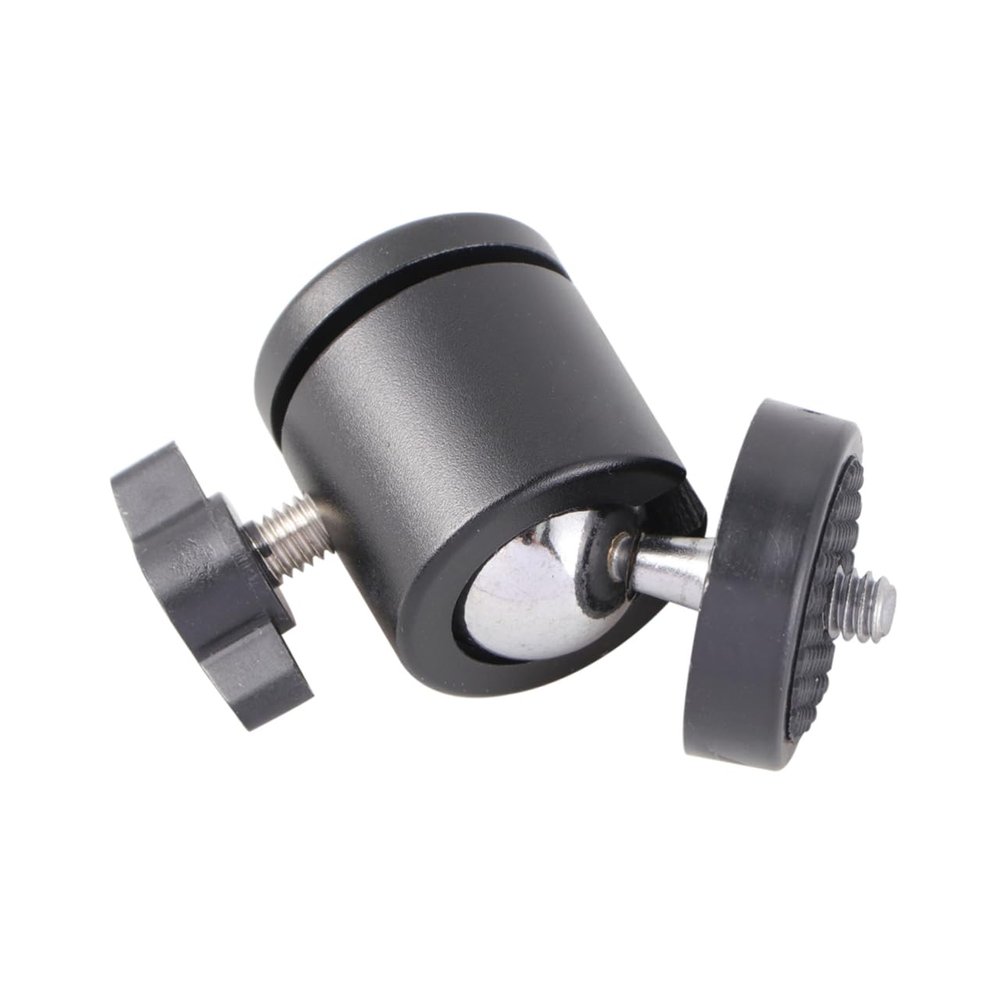 PHENOFICE 2pcs Professional Mini Tripod Head Thread Rotation Compact for Camera Gimbal