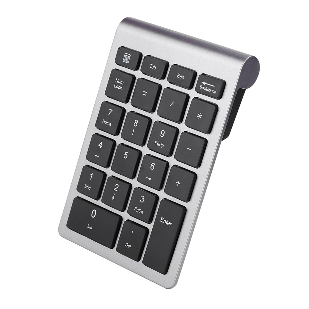 Naroote Number Pad for Laptop, Numeric Keypad for Laptop RF304 22 Keys Numeric Keypad USB 2.4G Numeric Keypads Mini Keyboard with Receiver (Iron Gray)