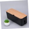 WATIIFUFU Cable Management Storage Box Cord Organizer for Power Strips and Wires Durable Wire Arranging Case with Ventilation Black view 4