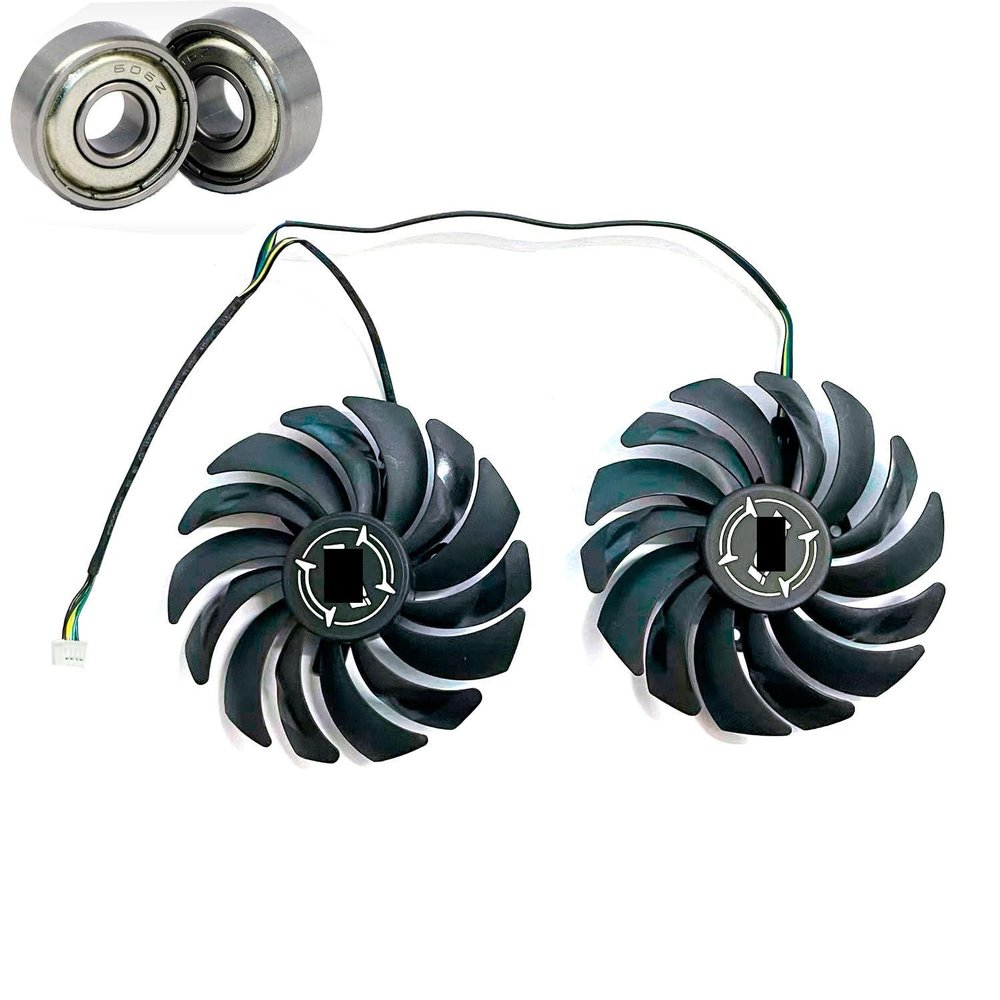 AYYDXRK Compatible with RX590 580 570 Armor OC Graphics Card Replacement Fan PLD10010S12HH(Double Ball Fan)