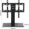 Desktop TV Stand with 8mm Thick Tempered Glass Base and Multiple Protection Design, Suitable for 26-32 Inch Thin TVs view 2