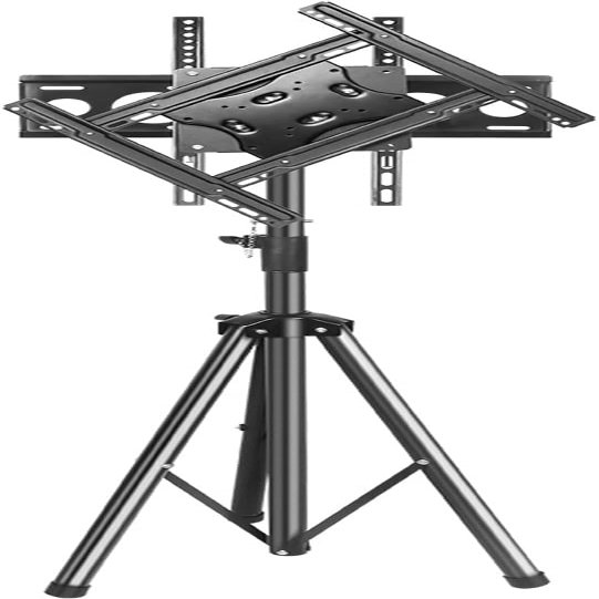 TV Tripod Stand Height Adjustable Portable, Suitable for 32-50 Inch Screens with 90 Horizontal and Vertical Screen Switching