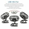 CHICHIYANG Portable Mini Fan with USB Port, Free Angle Adjustable Stand and Multiple Connections, Cooling Fan view 4