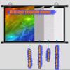 LIVCHLOE Portable 40'' 50'' 60'' Projector Screen Pull Down Projector Screen Retractable Ceiling Wall Mount Screen for Home Theater Meeting Room Indoor Outdoor, Easy to Roll Up(White,40inch16:9) view 2
