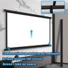 LIVCHLOE Portable 40'' 50'' 60'' Projector Screen Pull Down Projector Screen Retractable Ceiling Wall Mount Screen for Home Theater Meeting Room Indoor Outdoor, Easy to Roll Up(White,40inch16:9) view 4