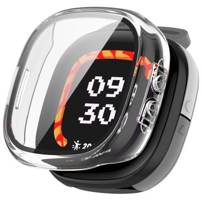 Senter Scale Edge PC Front & Back Bumper with Tempered Glass Screen Protector 360 Protective Cover Compatible with Fitbit Ace LTE