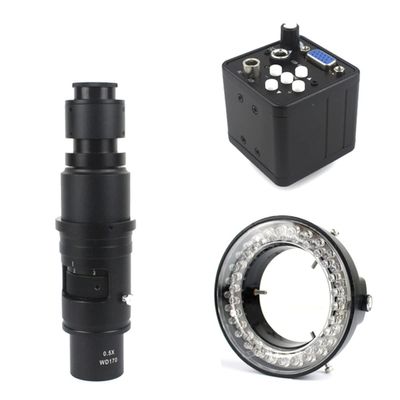 Lab Microscope Accessories 13MP VGA FHD 60FPS Microscope Camera C-Mount Lens Industrial Electronic Digital Microscope(90X WD170)