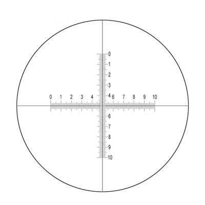 Lab Microscope Accessories Eyepiece Micrometer Cross Ruler Scale DIV 0.1mm Calibration with Different(Diameter 28mm)