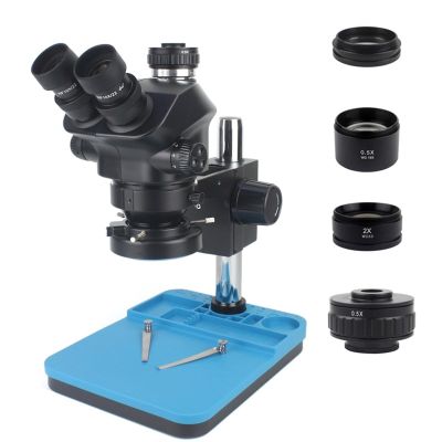 LIUZHENZHEN 48MP 2K 60FPS HDMI USB Video Camera Industrial Lab Simul Focal Magnification Continuous Zoom 7X 50X Stereo Trinocular Microscope(3.5X-100X)