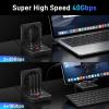 FIDECO M.2 NVMe Cloner and Data Eraser, 4-Bay SSD Cloner Dock with Foldable Cooling Fan, 40Gbps (4X 10Gbps, 2X 20Gbps) NVMe Duplicator, Support Offline Clone and Offline Data Eraser, Protect Privacy view 2