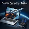 FIDECO M.2 NVMe Cloner and Data Eraser, 4-Bay SSD Cloner Dock with Foldable Cooling Fan, 40Gbps (4X 10Gbps, 2X 20Gbps) NVMe Duplicator, Support Offline Clone and Offline Data Eraser, Protect Privacy view 3