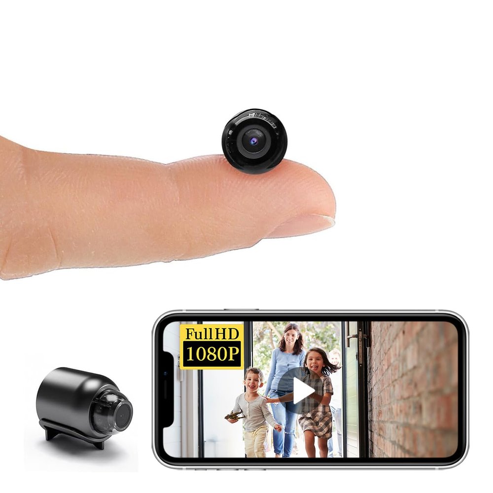 Free 64G Smallest Wireless WiFi IP Camera,HD1080P Spy Camera,Mini Camrea with Video Recording Live Feed,Baby Monitor with Night Vision,Motion Detection,Cloud Storage for Security with iOS/Android