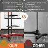 HOYOC Universal Floor TV Stand Base for 3280 inch TVs, TV Stand with Swivel Height Adjustable Mount and with Tilt Space Saving Base Max VESA 600x400mm Perfect for Storage,Red view 2