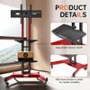 HOYOC Universal Floor TV Stand Base for 3280 inch TVs, TV Stand with Swivel Height Adjustable Mount and with Tilt Space Saving Base Max VESA 600x400mm Perfect for Storage,Red view 3