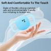 2pack Case for Tile by Life360 Sticker(2024),NOUKAJU Small Bluetooth Tracker Silicone Protective Cover(with Carabiner + Lanyard) Drop-Proof,Protective Case for Tile Sticker 2024 Glow at Night(Blue) view 4