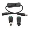 1Set DC 12V Inline 304 Switch Male Female Power Cable ON OFF Switch Power Connector Wire with 5.5 * 2.1mm DC Jack Connector BJXKHFPIV(1Set DC Male) view 2