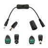 1Set DC 12V Inline 304 Switch Male Female Power Cable ON OFF Switch Power Connector Wire with 5.5 * 2.1mm DC Jack Connector BJXKHFPIV(1Set DC Male) view 3