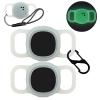 2pack Case for Tile by Life360 Sticker(2024),NOUKAJU Small Bluetooth Tracker Silicone Protective Cover(with Carabiner + Lanyard) Drop-Proof,Protective Case for Tile Sticker 2024 Glow at Night(Green) view 1