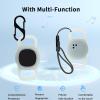 2pack Case for Tile by Life360 Sticker(2024),NOUKAJU Small Bluetooth Tracker Silicone Protective Cover(with Carabiner + Lanyard) Drop-Proof,Protective Case for Tile Sticker 2024 Glow at Night(Green) view 2