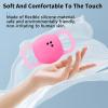 2pack Case for Tile by Life360 Sticker(2024),NOUKAJU Small Bluetooth Tracker Silicone Protective Cover(with Carabiner + Lanyard) Drop-Proof,Protective Case for Tile Sticker 2024 Glow at Night(Pink) view 4