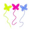 Fun Express Assorted Glow-in-The-Dark Vinyl Sticky Butterflies On String - (2" X 8") 24 Pcs. - Decorative Decals for Kids Rooms, Birthday Parties, and Craft Projects view 3