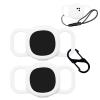 2pack Case for Tile by Life360 Sticker(2024),NOUKAJU Silicone Protective Cover(with Carabiner + Lanyard) Drop-Proof,Protective Case for Tile Sticker 2024 Small Bluetooth Tracker(White) view 1