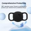 2pack Case for Tile by Life360 Sticker(2024),NOUKAJU Silicone Protective Cover(with Carabiner + Lanyard) Drop-Proof,Protective Case for Tile Sticker 2024 Small Bluetooth Tracker(Black) view 3
