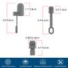 Axonus for Starlink Mini Silicone Cable Caps Set, 2*Cable Ends Caps,1*Plug for Power Supply, 2 *Plugs for Mini Output Port, Dustproof Waterproof Accessories for Starlink Mini, Set of 5, Gray view 2