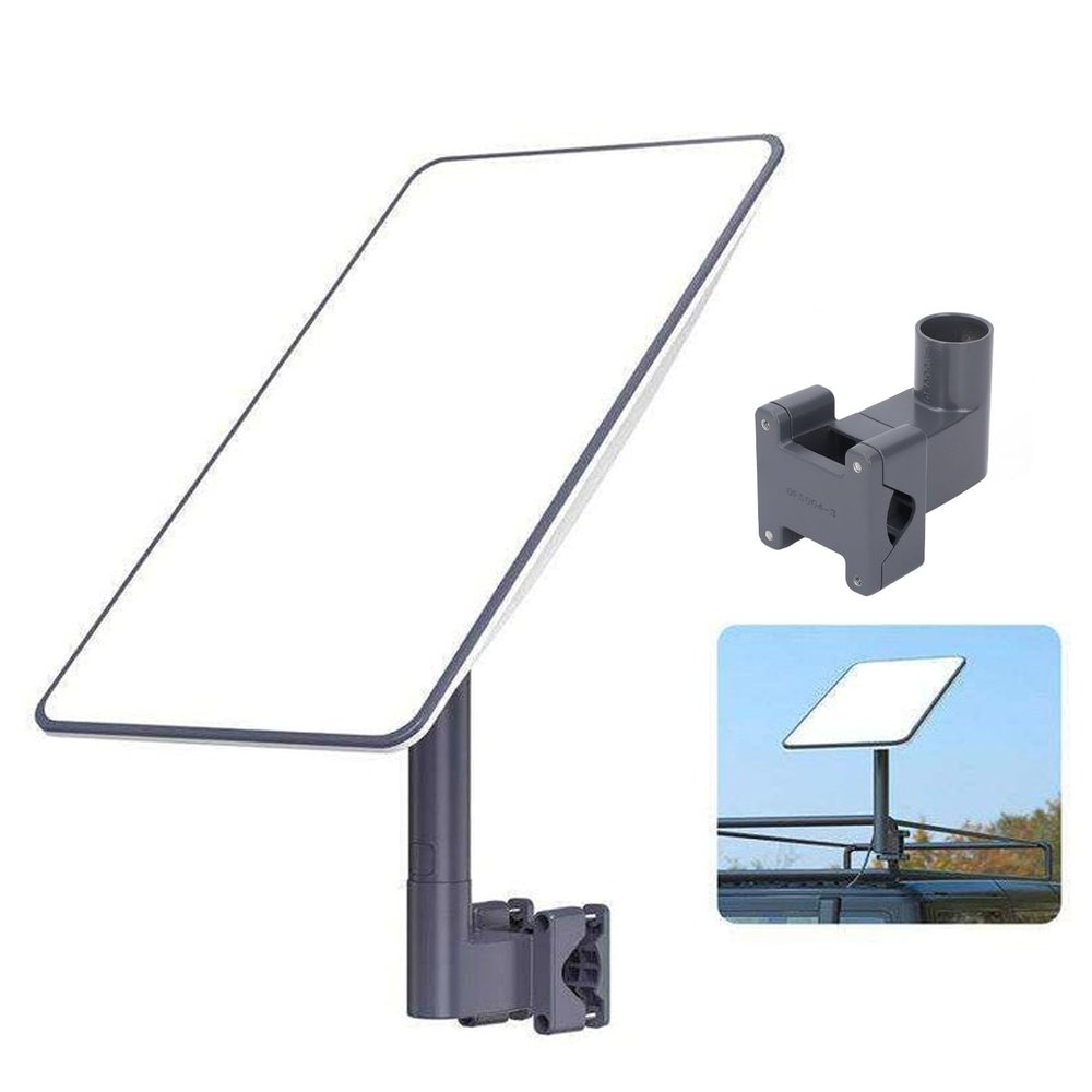 Gen 2 Pipe Short Ladder Mount, RV Roof Mount, V2 Wall Mounting Internet Kit Satellite Pivot Pole Clamp Bracket for High Performance Dish