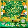 Happy St. Patrick's Day Backdrop 7x5FT St. Patricks Day Party Decorations Lucky Irish Shamrock Photography Background Baby Shower Birthday Party Decor Banner Photo Props view 3