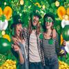Happy St. Patrick's Day Backdrop 7x5FT St. Patricks Day Party Decorations Lucky Irish Shamrock Photography Background Baby Shower Birthday Party Decor Banner Photo Props view 4
