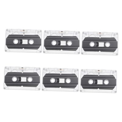 HOMOCONO 6pcs Retro Film Tape Cassette Tape Case DIY Recording Greeting Music Cassette for Party