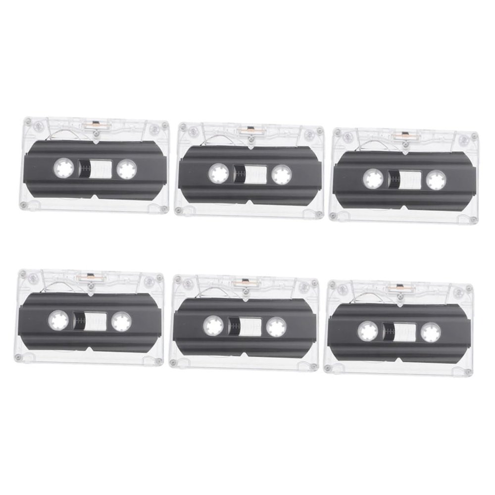 HOMOCONO 6pcs Retro Film Tape Cassette Tape Case DIY Recording Greeting Music Cassette for Party