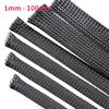 1M Black PET Insulated Braid Sleeving 1mm to 100mm Wire Cable Protection Expandable Cable Sleeve Wire Gland(100mm) view 4