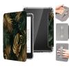 Case for 7" Kindle Paperwhite 12th Generation 2024 & Kindle Colorsoft Signature Edition 2024, Lightweight Clear Back Protective Shell with Hand Strap & Auto Wake/Sleep - Golden Monstera Leaves view 1