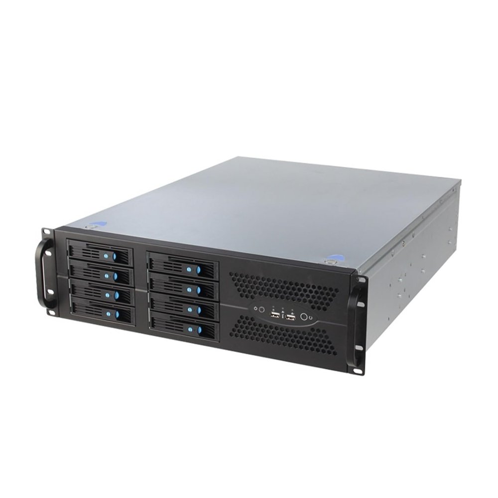 Boartechs 19 inches 3U 8HDD Bays Rack-Mount hot-swapped Server Storage case for Big Data Support ATX Motherboard